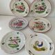 Set of 6 plates with birds and roosters.