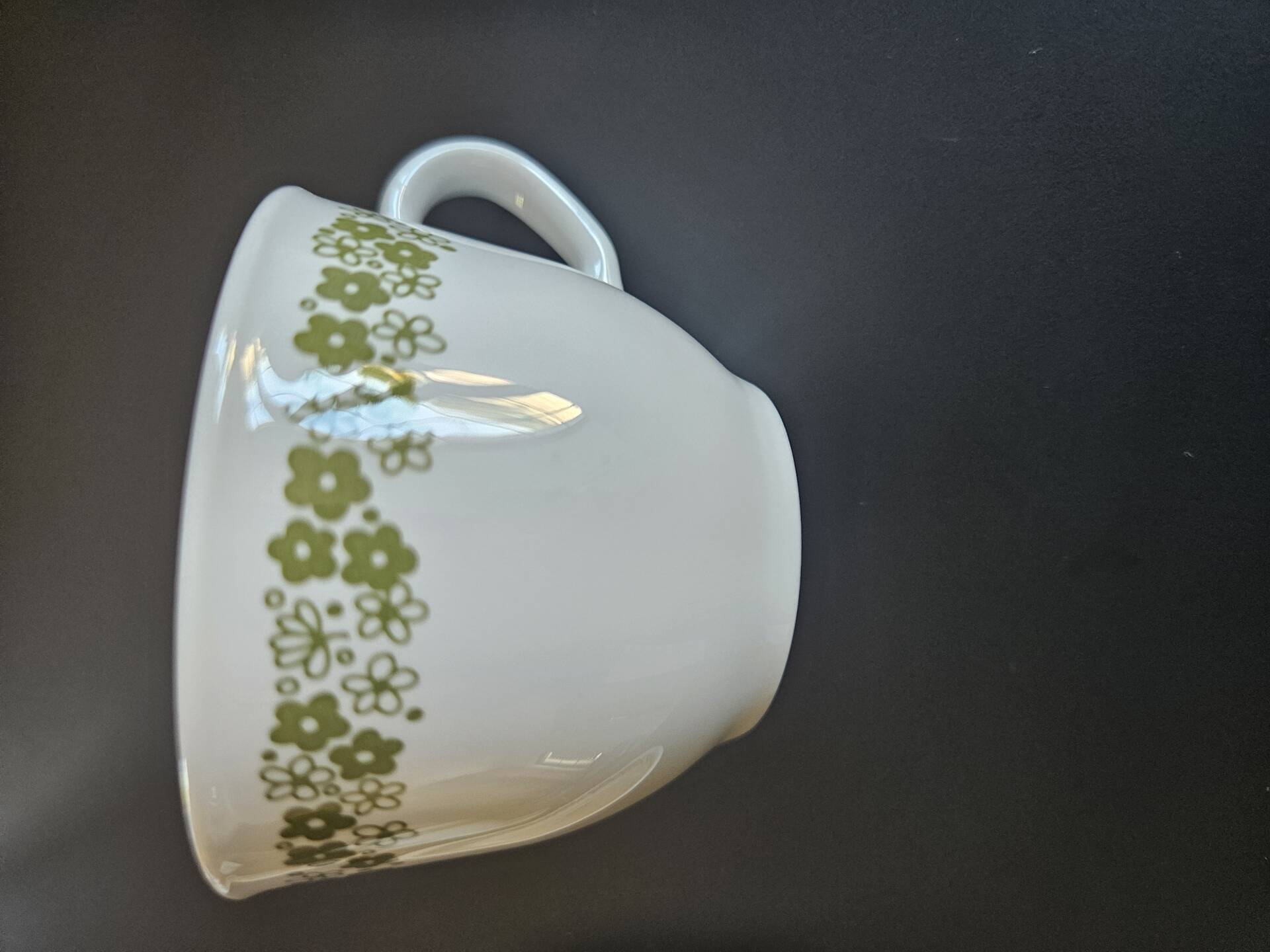 Set of 4 cups and saucers Corelle Spring Blossom Green
