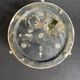 Old vintage round molded glass wall light