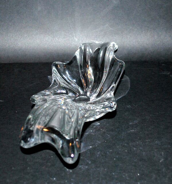 Vide-poche moderne splash en cristal de baccarat signé - plat design