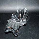 Modern splash pocket cup in baccarat crystal signed - flat design