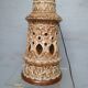 Large foot of openwork ceramic lamp ep 1960