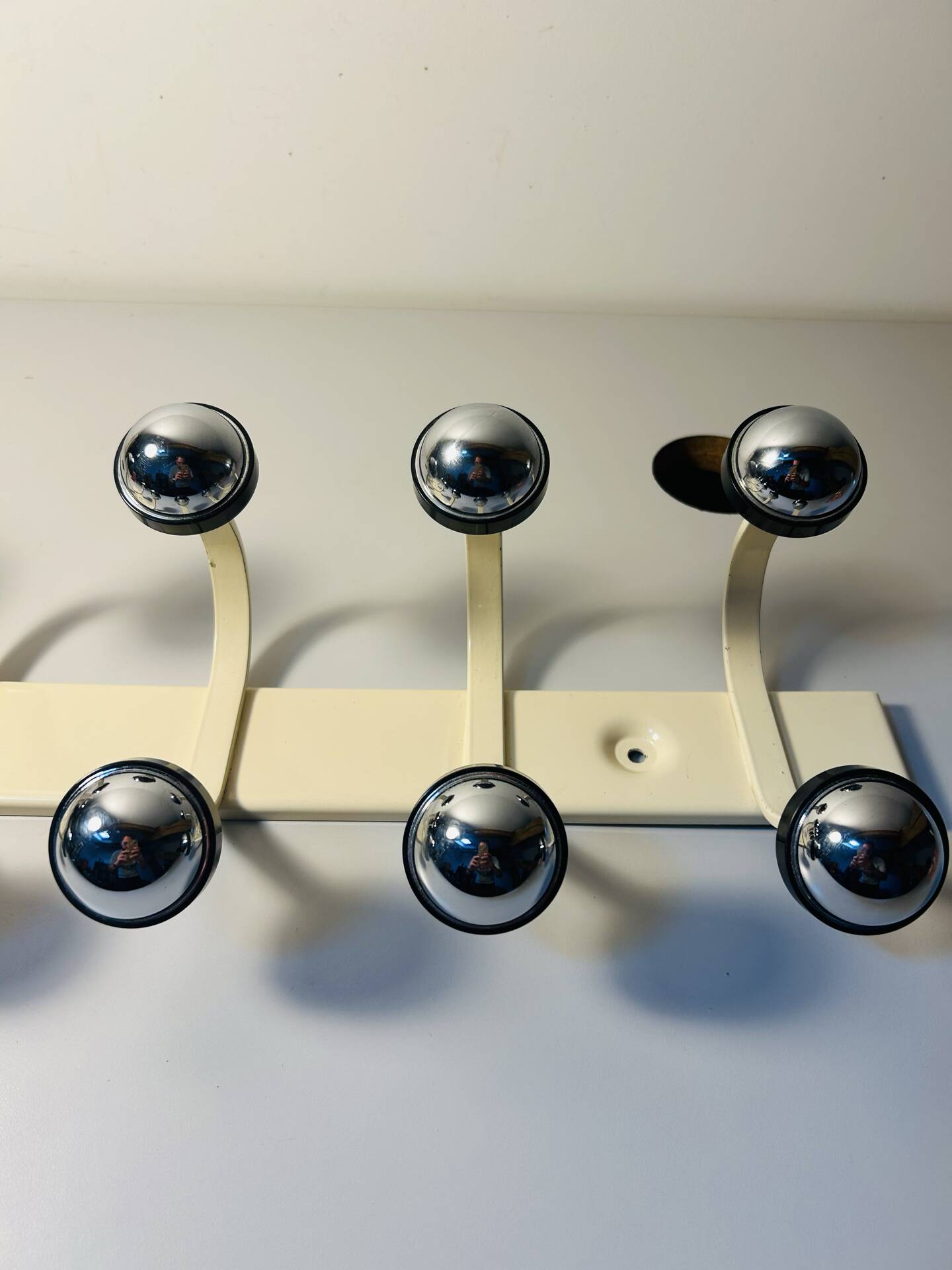 Space Age Metal Coat Rack 10 Balls Vintage 70s France