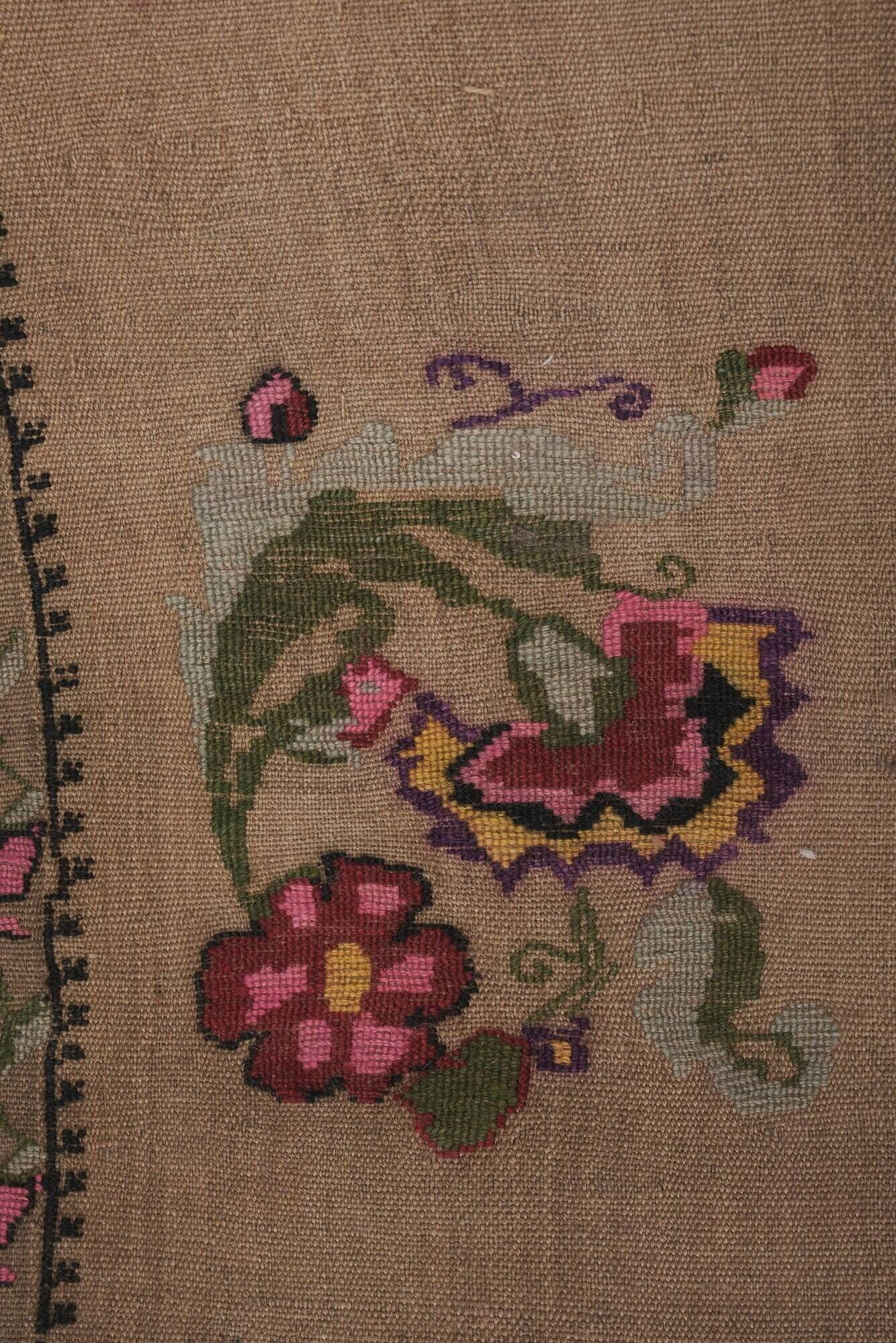 Tapis vintage turc de oushak tissé à la main 56x463 cm