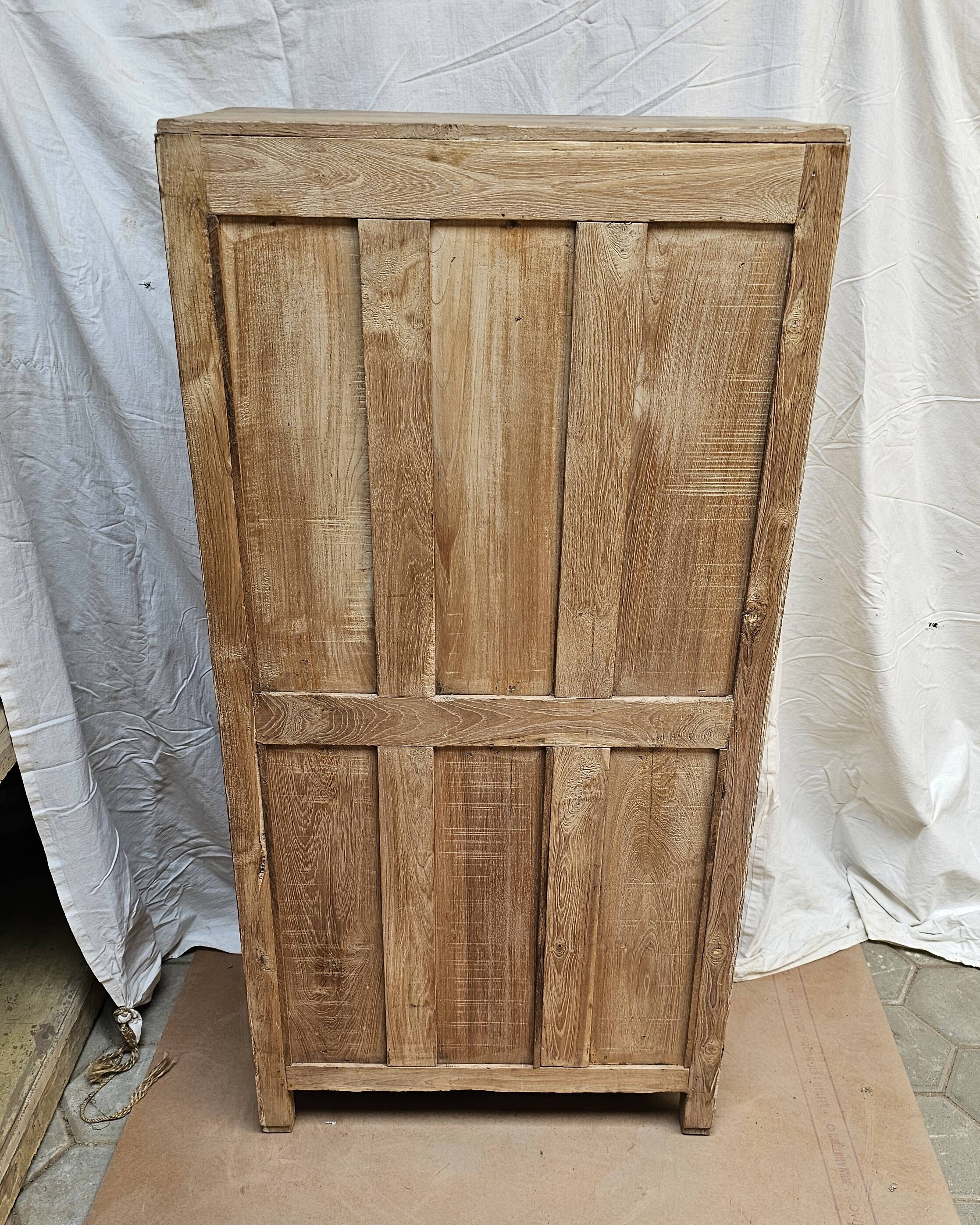 Natural Burmese teak sideboard