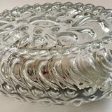 Ceiling light in cast glass circa 1950