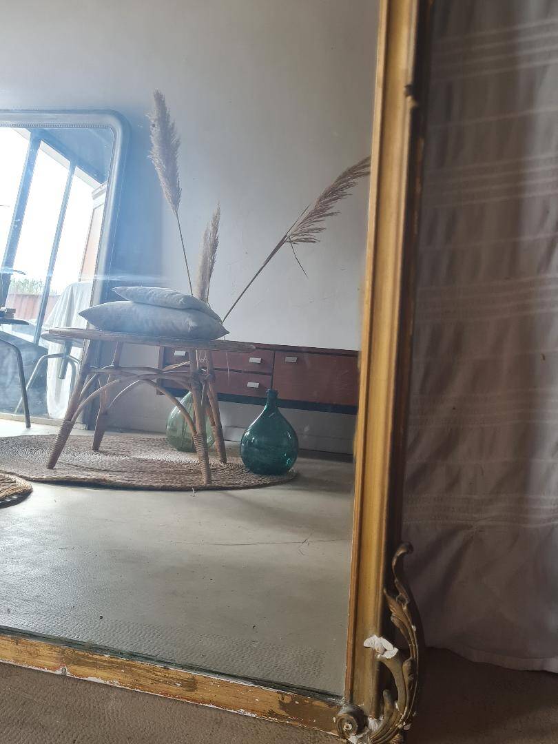 Antique gilded mirror 150 x 90 with moldings