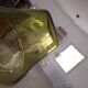 Large blown biot glass salad bowl