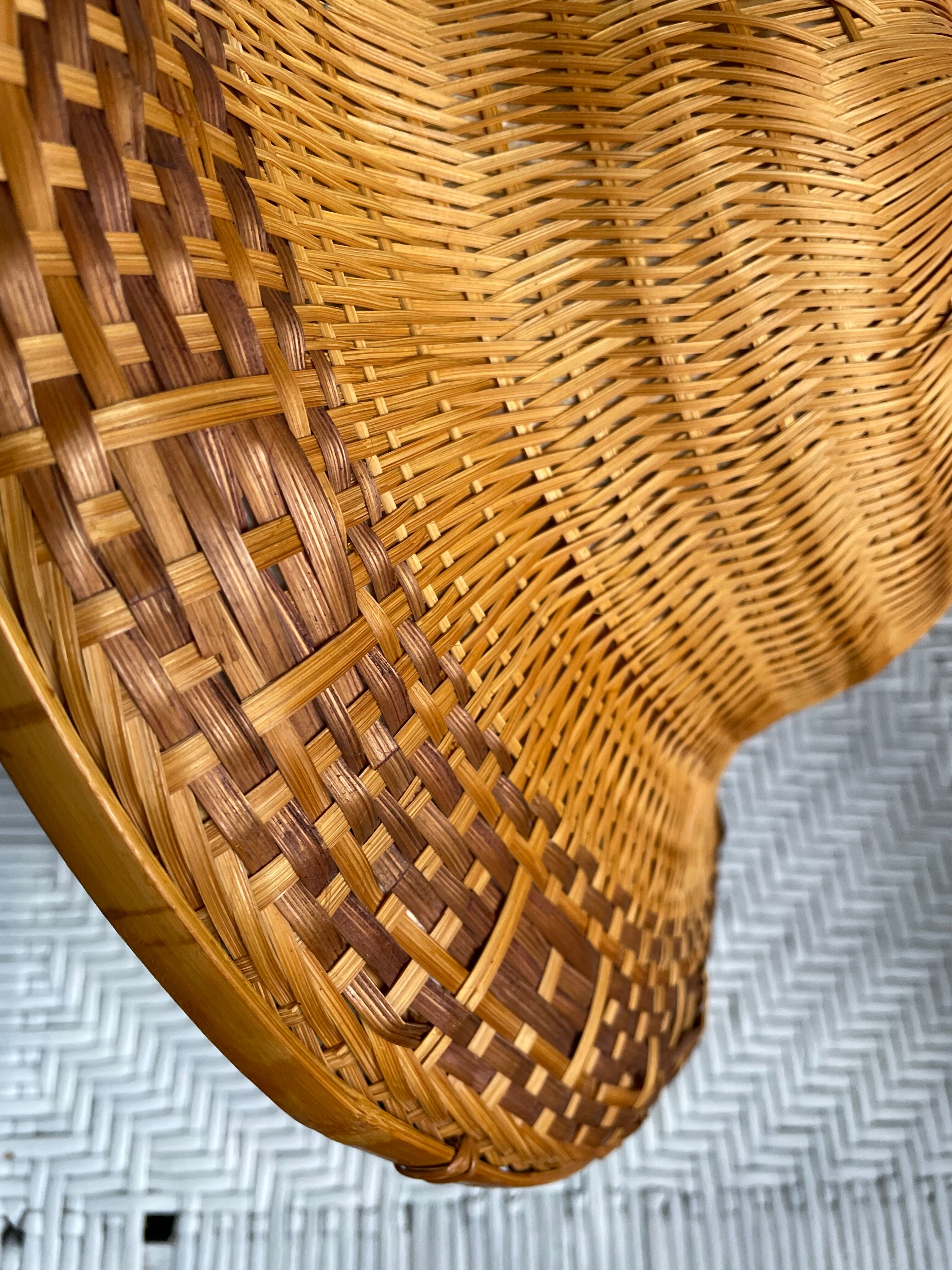 Asian hat made of bamboo and braided rattan