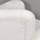 2 sets of Italian armchair with pouf in white fabric, Italy, 1940s