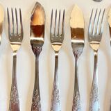 PLATIL 12 Couverts à Poisson  Métal Argenté