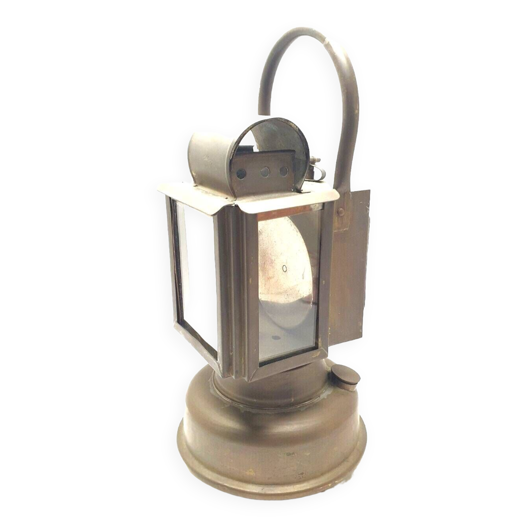 Old lamp in acetylene station master railway or other deco collection