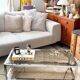 Table Basse Vintage Chrome & Verre Fumé (Style Belgo Chrom)