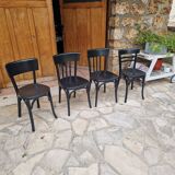 4 vintage Baumann and Thonet bistro chairs