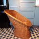 Fauteuil en rotin vintage
