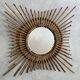 1950s Rattan Sun Mirror France