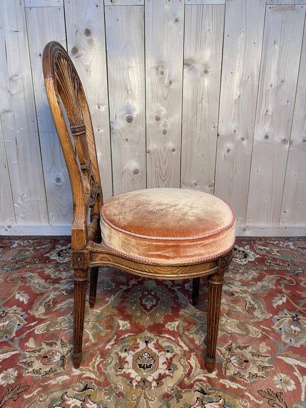 Set of 6 Louis XVI oak “Montgolfière” chairs