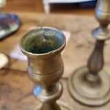 2 brass candle holders