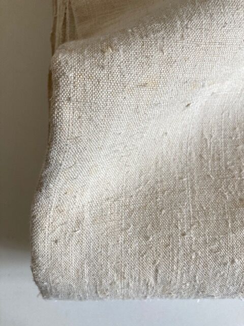 Nappe de ferme 19e en chanvre brut linge de réserve 270cm