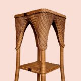 Vintage wicker plant stand
