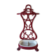 Old umbrella holder cane lion's paw in red and white enamelled cast iron