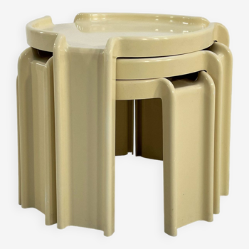 Set of 3 nesting tables by Giotto Stoppino for Kartell, 1970