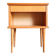 Nightstand in golden oak veneer. Around 1970.