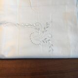Linen white tablecloth and cotton