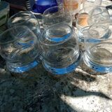Set of 6 curved foot glasses