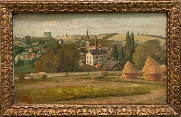 Tableau vue de Palaiseau J.Ansel 1955