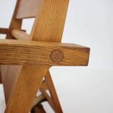 Hans J. Wegner Oak Reclining Lounge Chair Model AP71, Denmark 1968