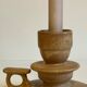 Geometric Hand CANDLE HOLDER Stoneware VINTAGE France