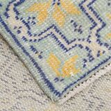 2x10 Blue & Yellow Vintage Runner Rug 73x328Cm
