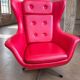 Pair of high-back swivel lounge chairs Scandinavian modern leather & aluminium by UP Závody Rousínov 1960s Czechoslovakia