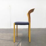 Stackable chairs and table German Lotus by Hartmut Lohmeyer for Kusch+Co, set of 3.