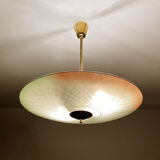 Vintage pendant lamp, multicolored glass, 50s