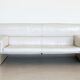 Cini Boeri for Knoll Three Seater Sofa 'Brigadier' in White Leather, 1970s
