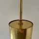 Vintage brass and opaline pendant light, Limburg, Germany 1960s