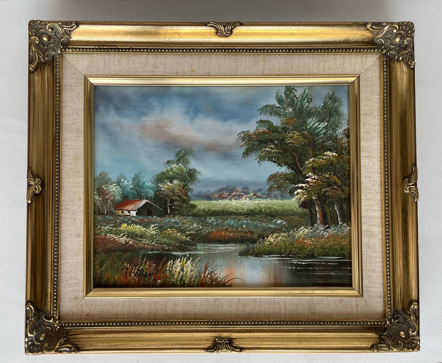 Painting: oil on canvas representing a landscape