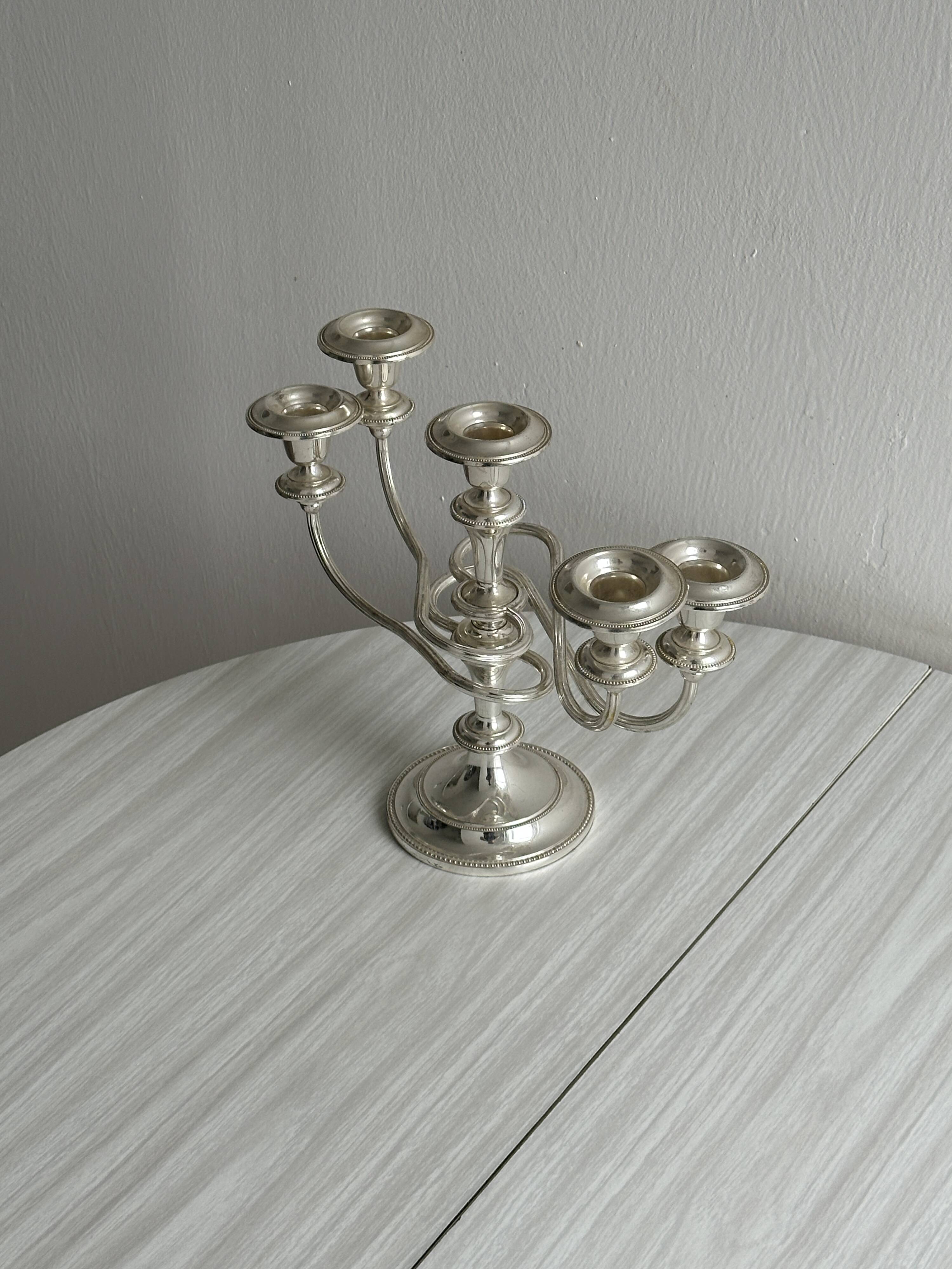 Metal candlestick candle holder