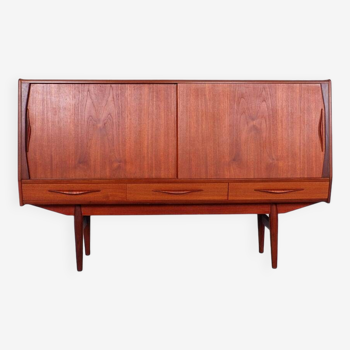 Danish Teak Highboard, 1950s