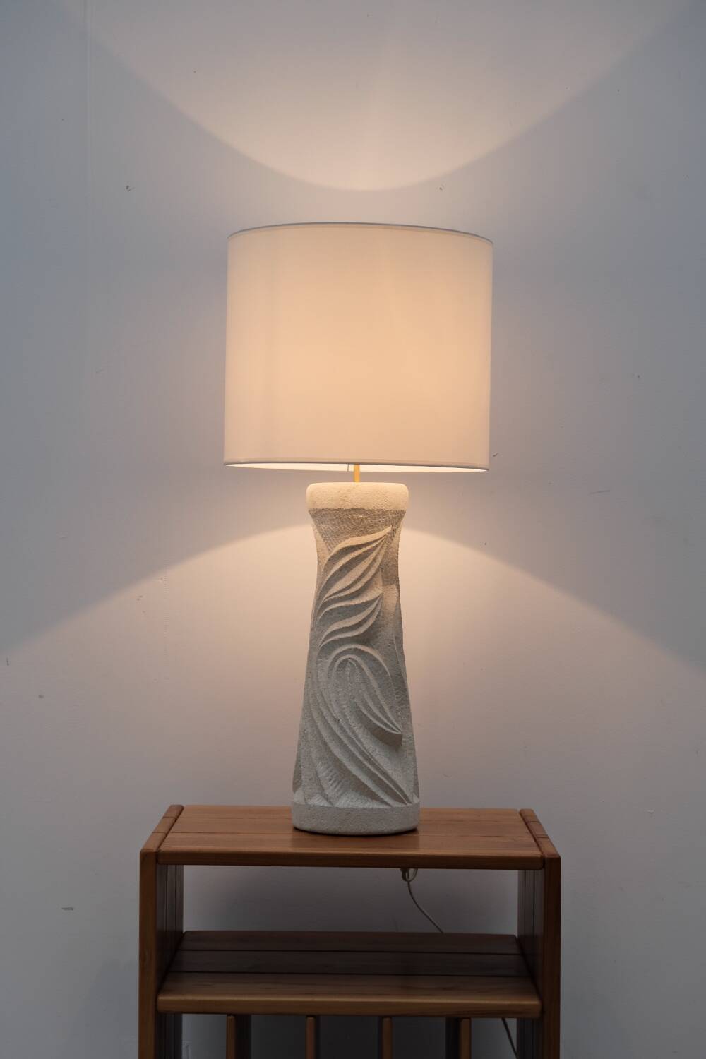 Stone lamp from the Gard region in the style of Albert Tormos, 1970