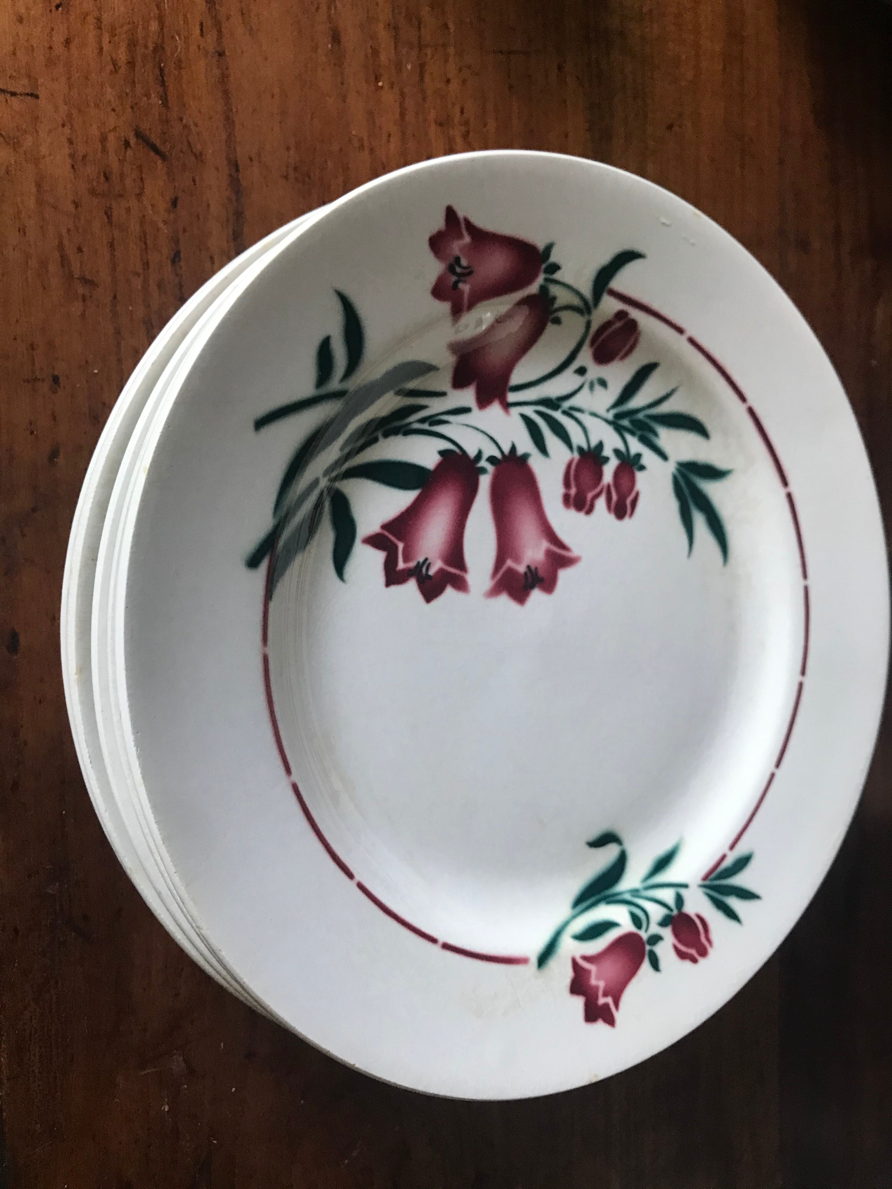 Assiettes plates St Amand