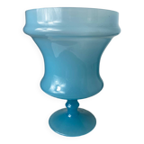 Vintage blue opaline vase