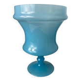 Vintage blue opaline vase