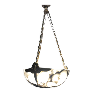 Lampe suspension albâtre