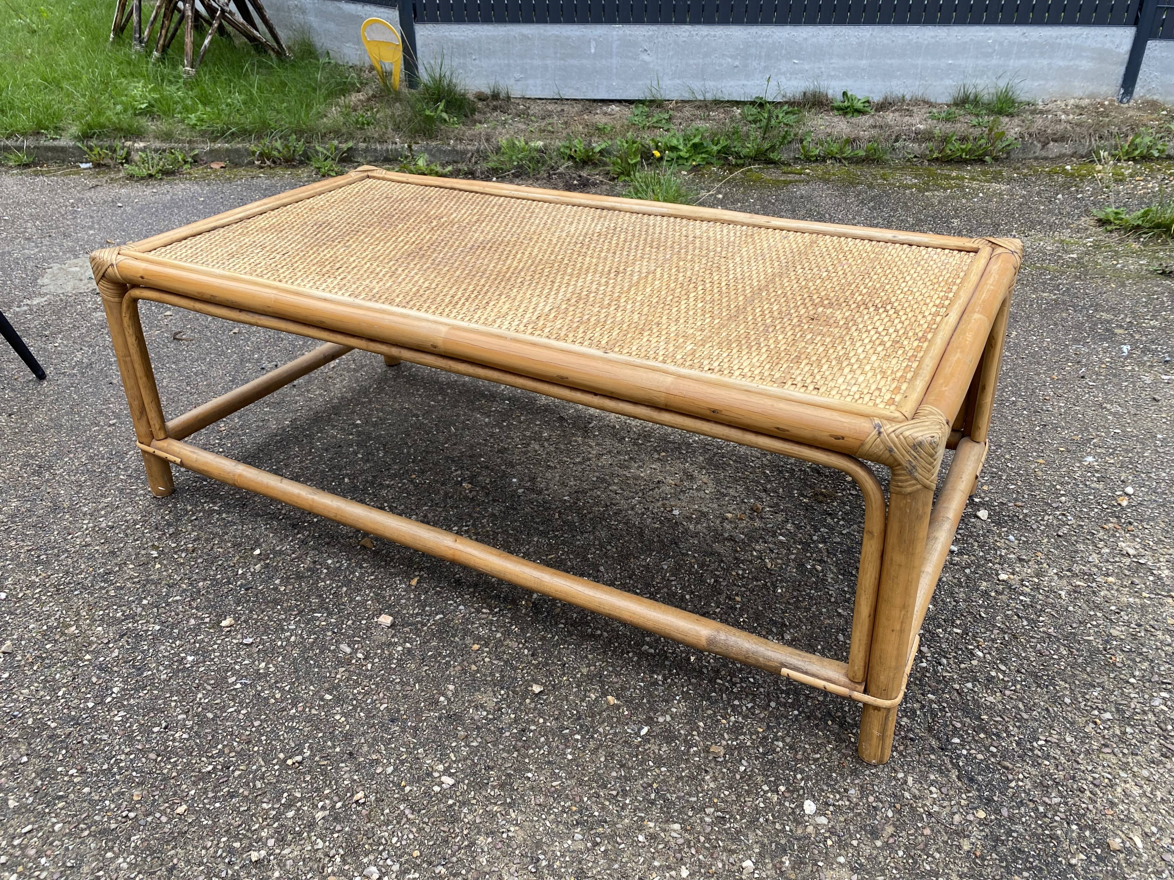Rattan coffee table
