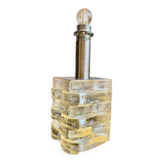 Albano Poli by Poliarte Murano glass table lamp, Italy 1970
