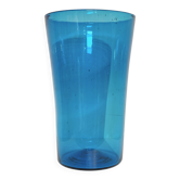 Large blown glass vase blue Empoli