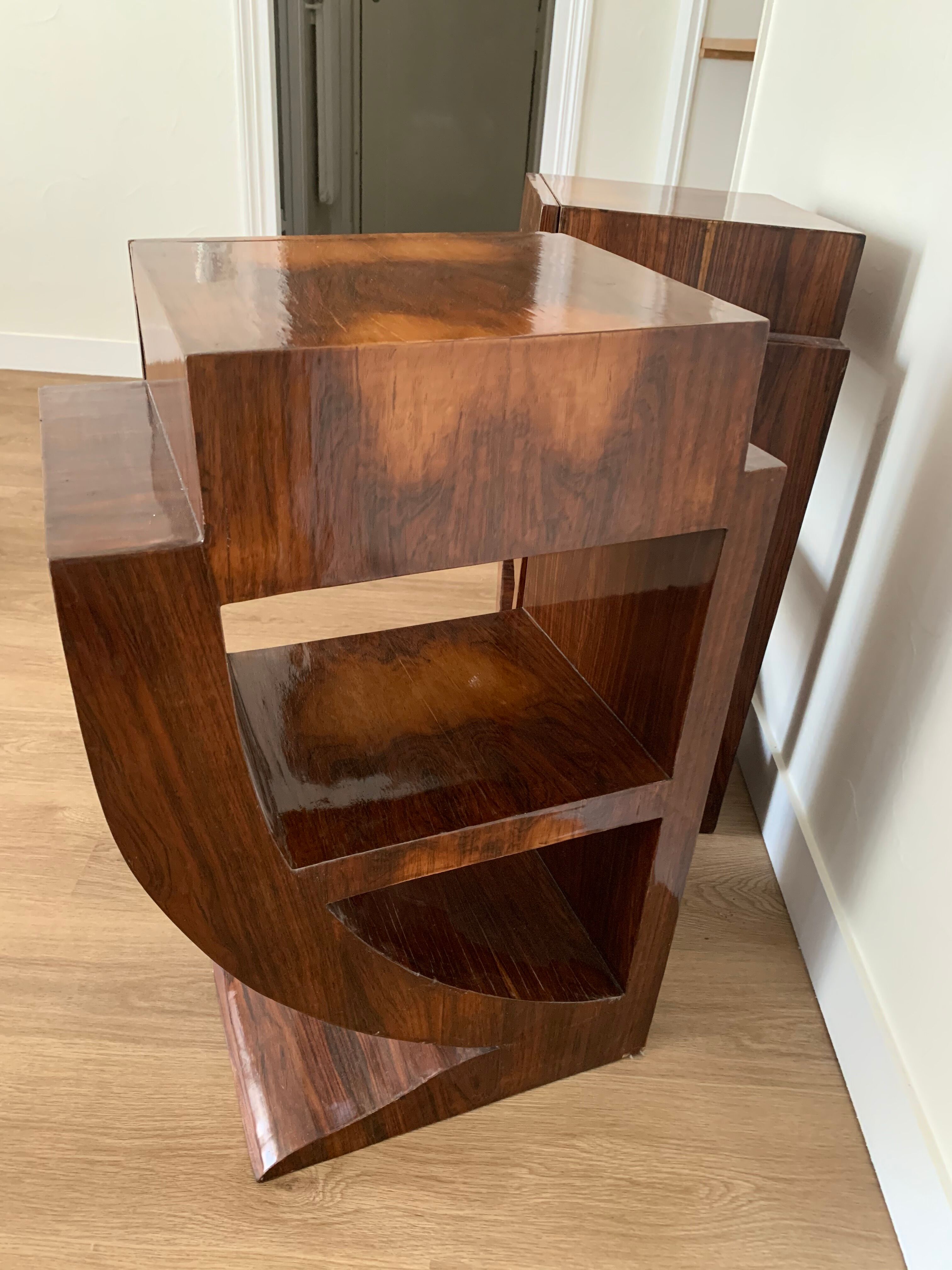 Art Deco bedside pair